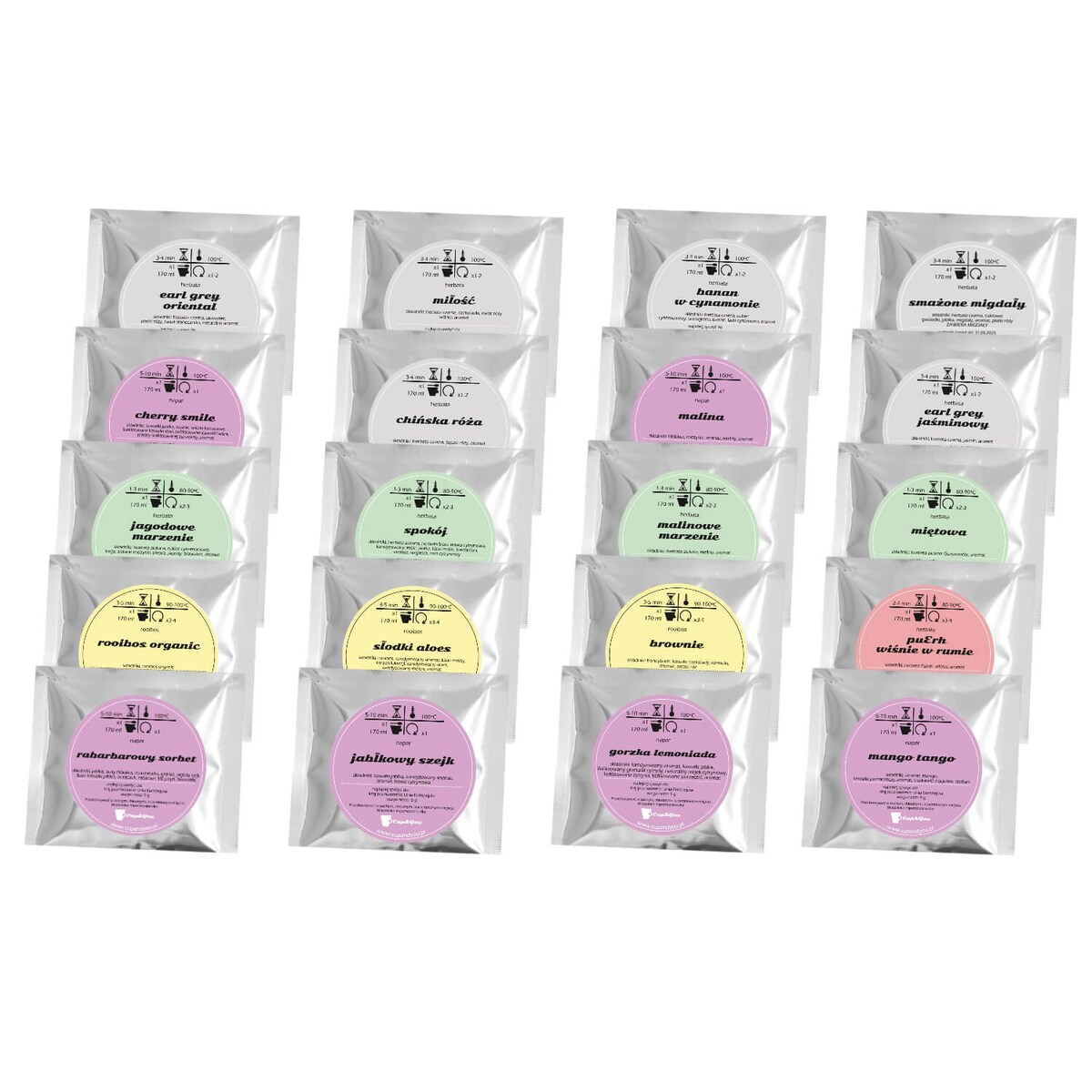 Drewniana skrzynka zestaw 60szt różnych herbat sypanych od Cup&You prezent