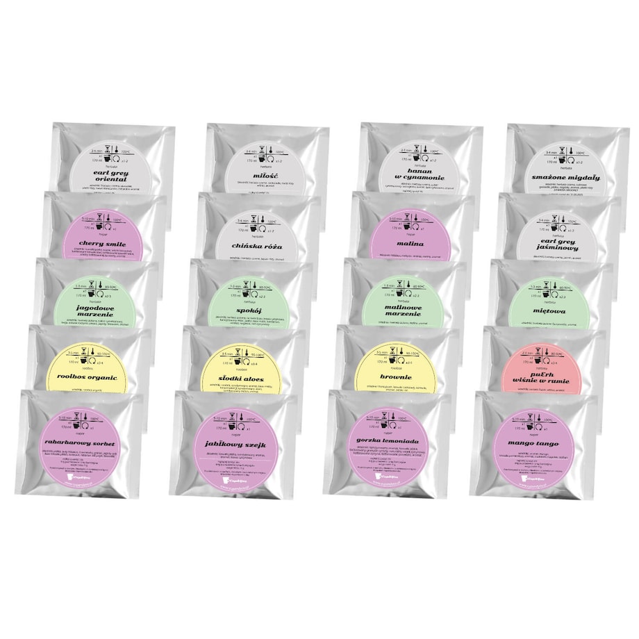 Drewniana skrzynka zestaw 60szt różnych herbat sypanych od Cup&You prezent