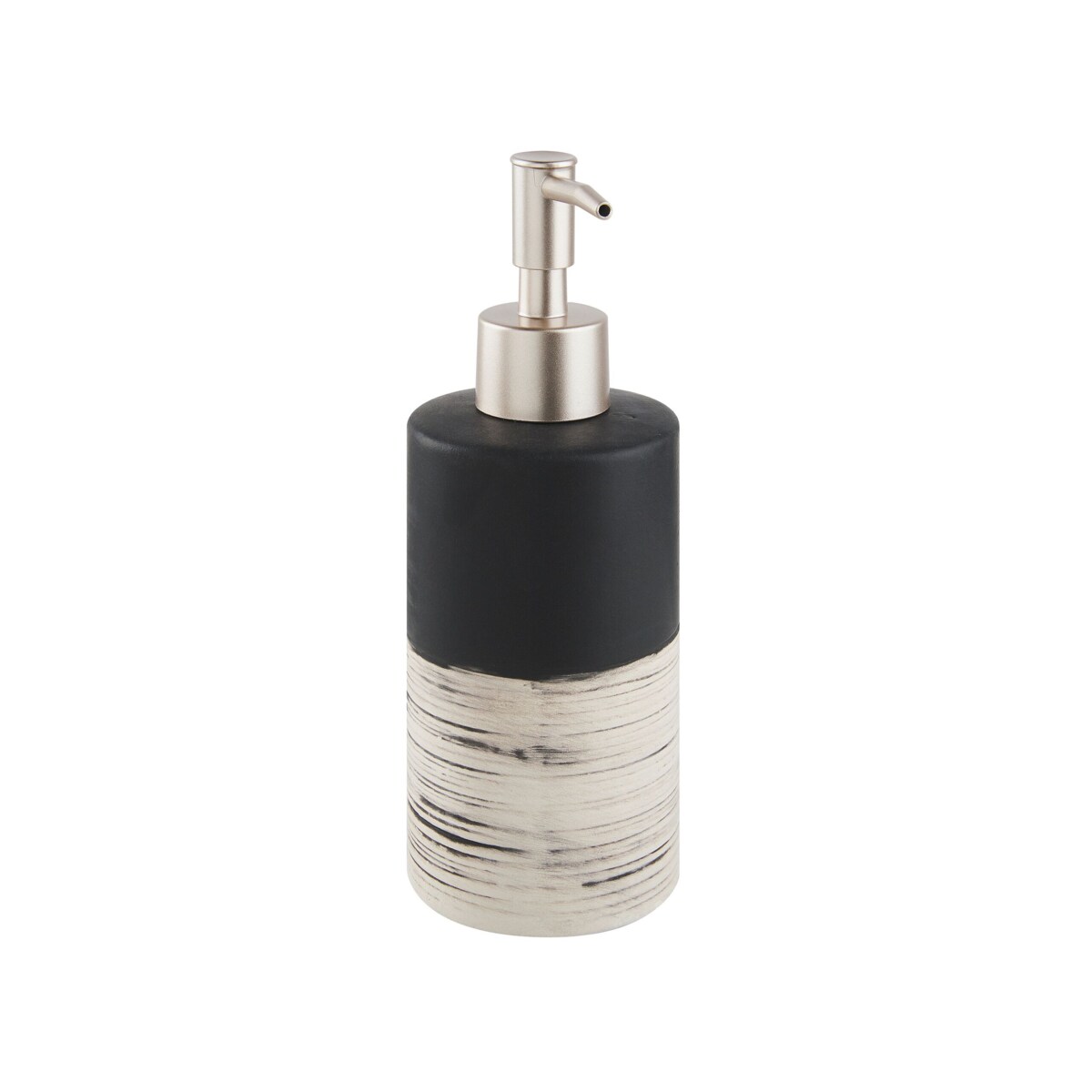 4-częściowy zestaw akcesoriów łazienkowych czarny z beżowym CORO