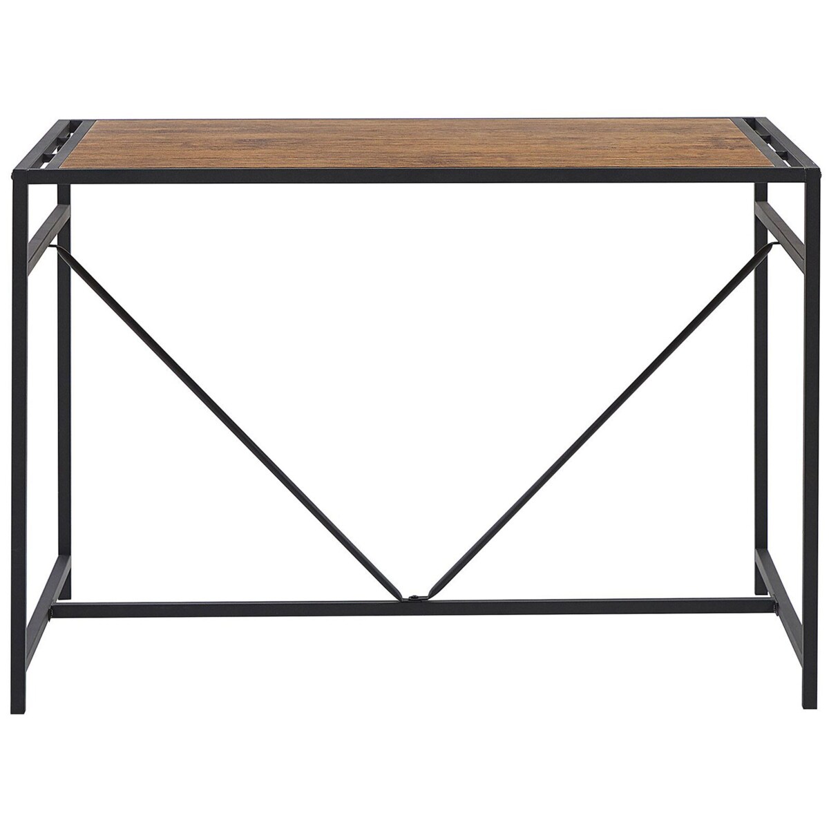 Zestaw do jadalni stół i 4 krzesła ciemne drewno z czarnym BURTON