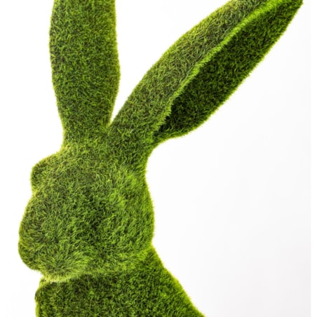 Dekoracja - siedzący zając 41x22x22 cm VERDE