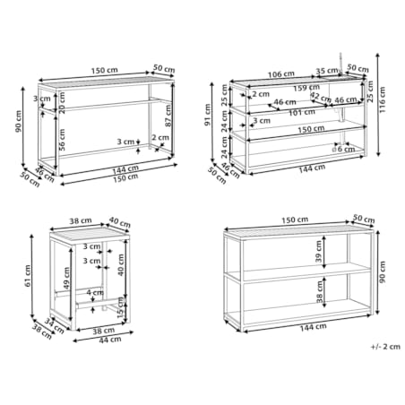 Kuchnia ogrodowa ze stołem barowym i zlewem czarna z jasnym drewnem AVETRANA