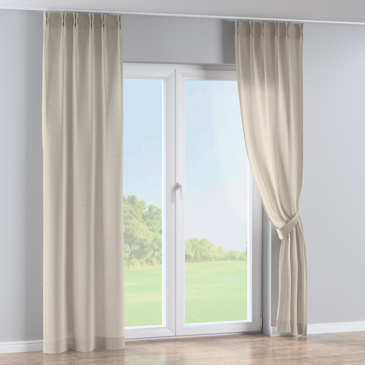 Zasłona na haczykach flex podwójnych 130x245 beżowy