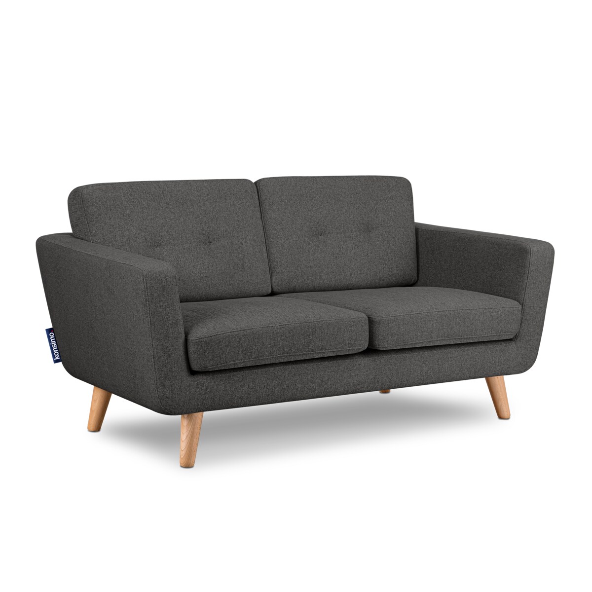 KONSIMO TAGIO II Sofa 2-osobowa, kolor antracyt