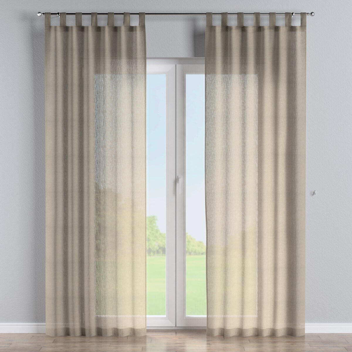 Zasłona na szelkach 1 szt. 130x245 beżowy