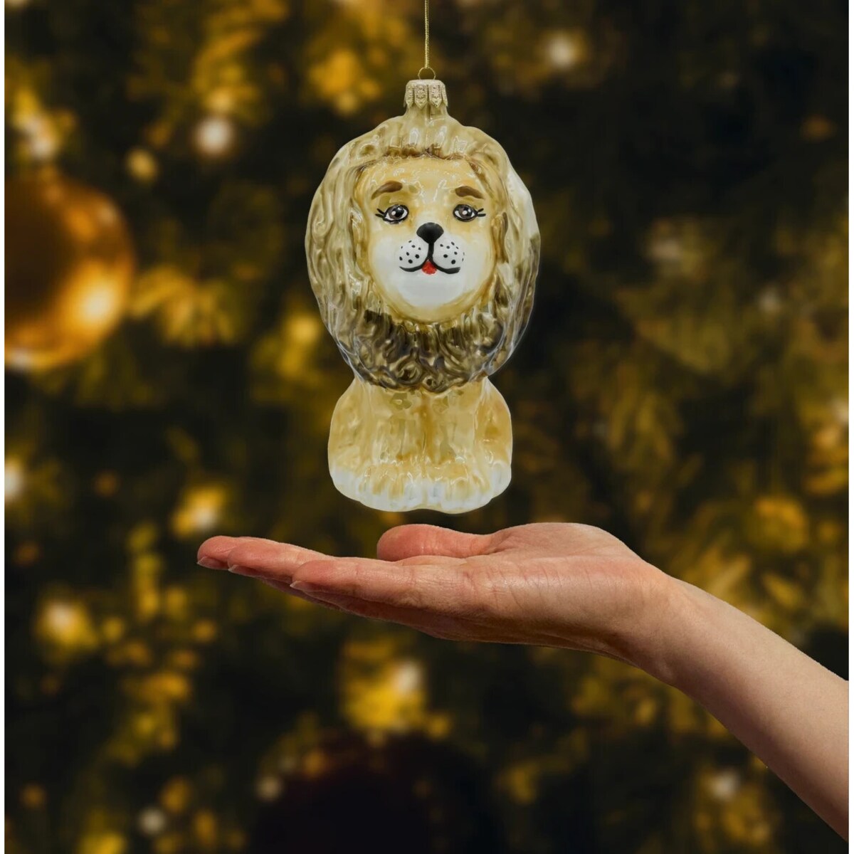 Bombka choinkowa szklana: Lew