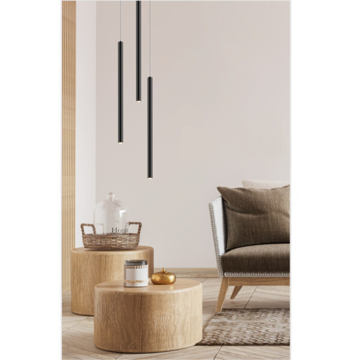 LAMPA wisząca LOYA P0461-01A-L8L8 Zumaline metalowa OPRAWA zwis LED 5W 3000K tuba sopel czarny perłowy