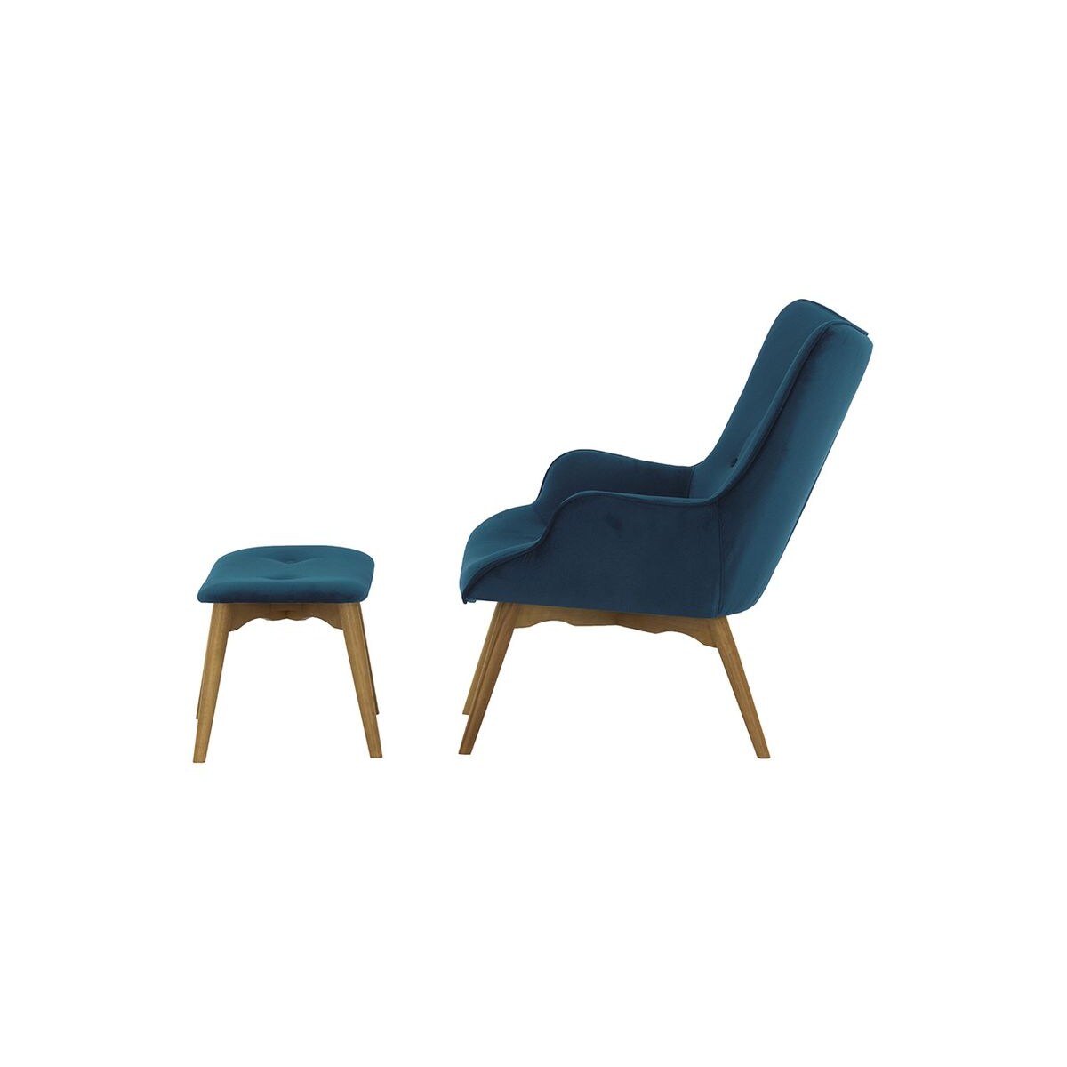 Fotel z podnóżkiem Ducon Velvet-Kronos 9