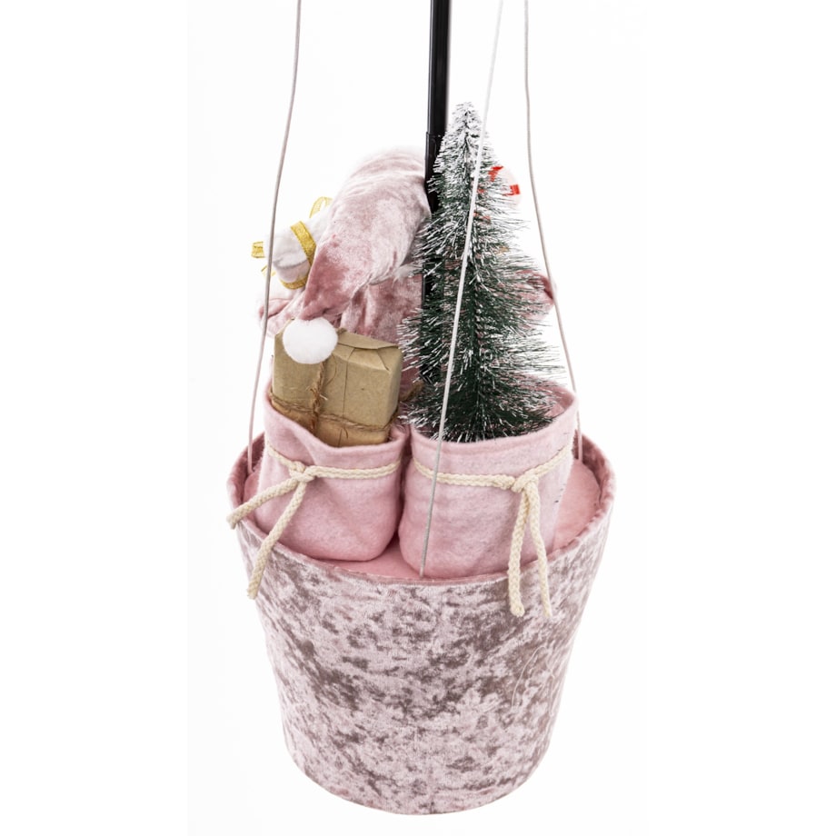 Figurka - Mikołaj w balonie 93x37x37 cm BALOON różowy