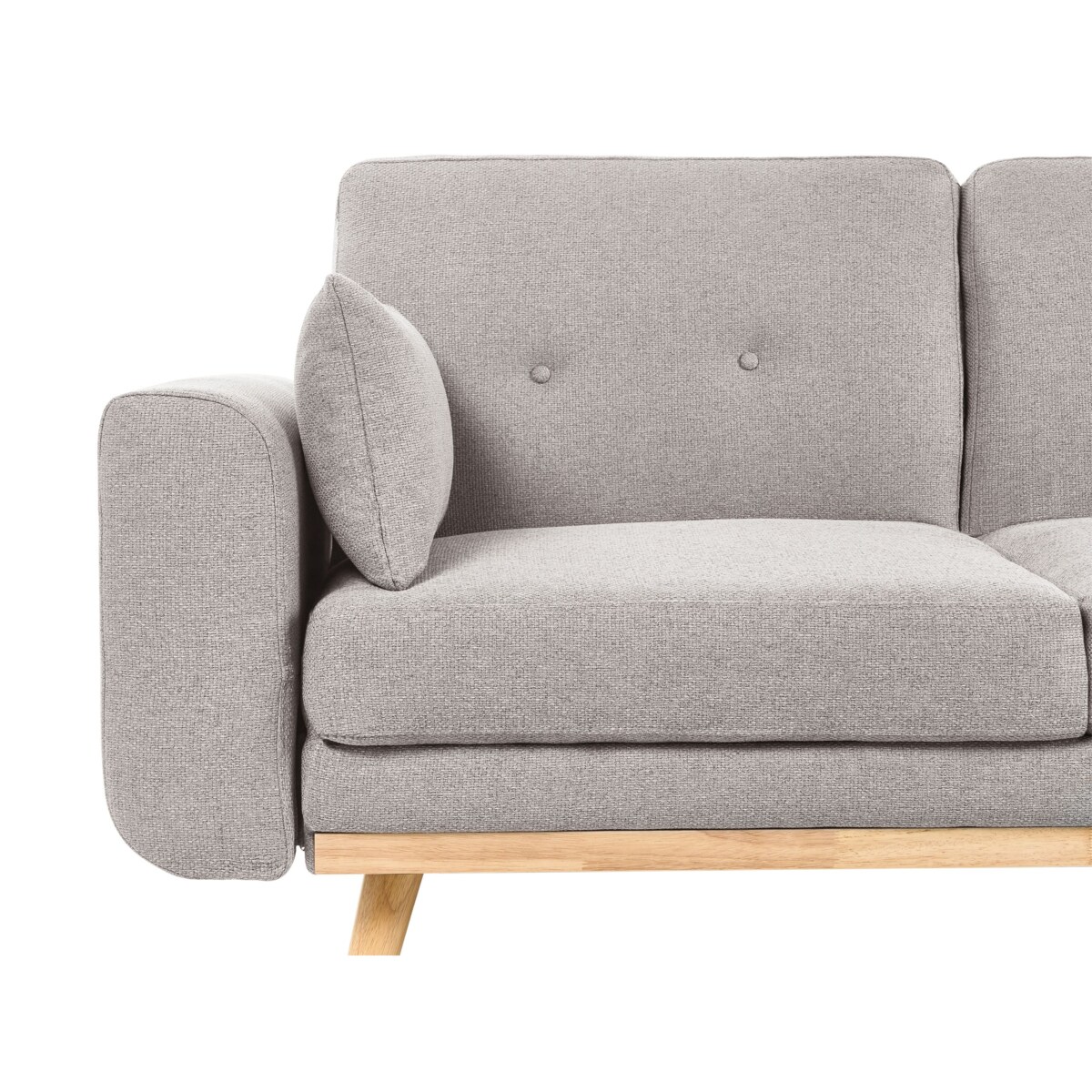 Narożnik rozkładany KAARINA Szary dla 3 osób Lewostronny