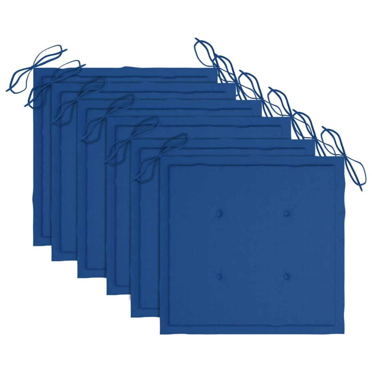 vidaXL Sztaplowane krzesła ogrodowe z poduszkami, 6 szt., tekowe