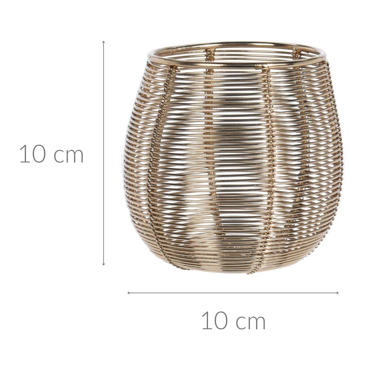 Metalowy świecznik na tealight, złoty