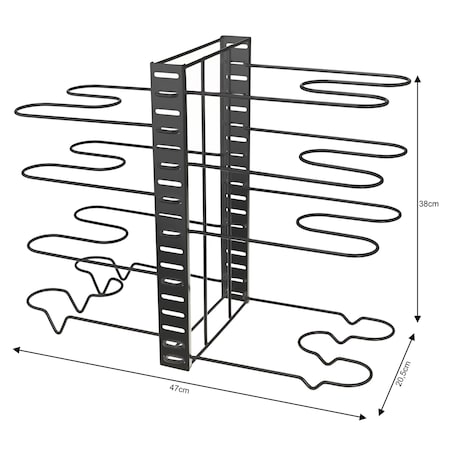 Stojak organizer na patelnie i pokrywki 8-poziomów KINGHOFF