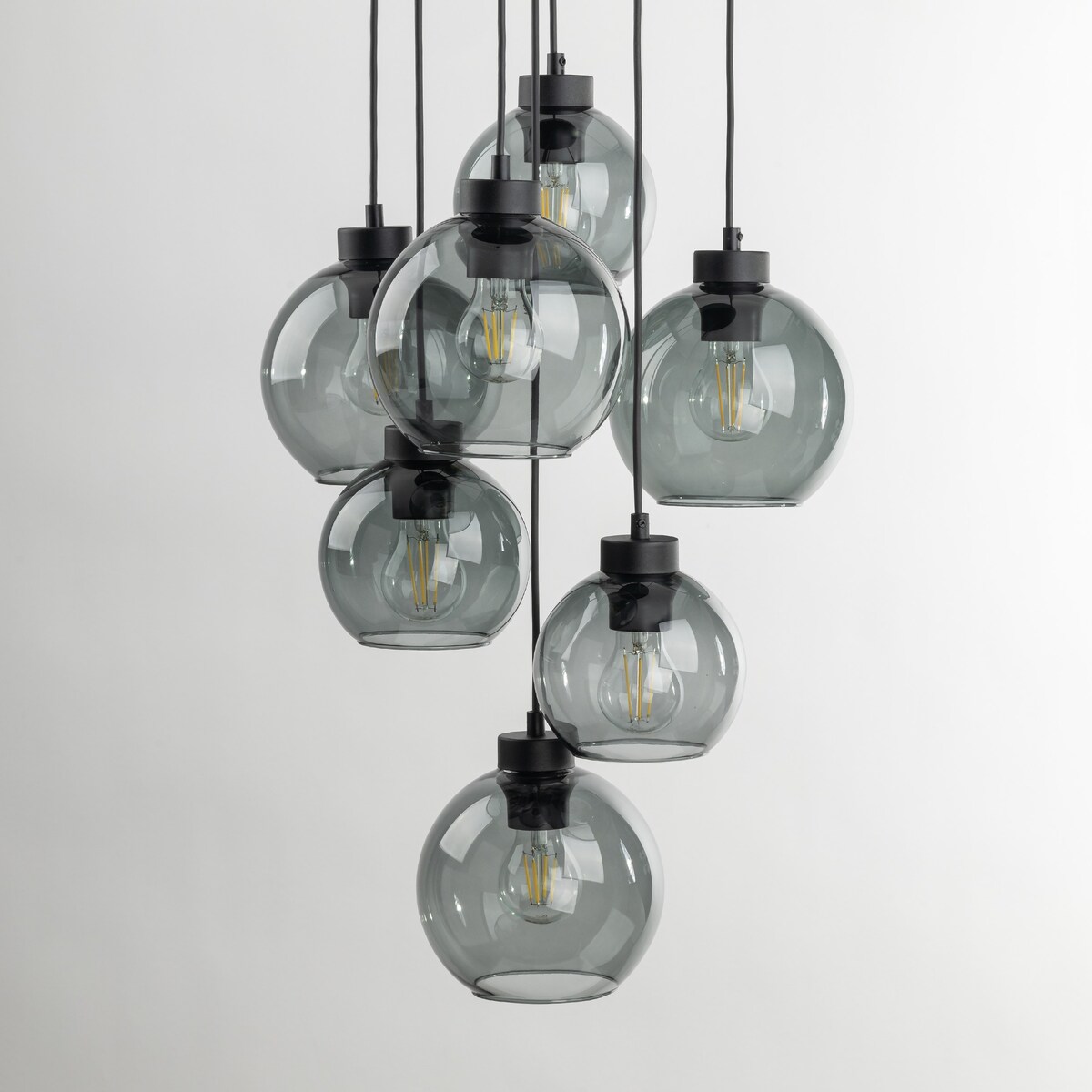 Lampa wisząca CUBUS GRAPHITE TK Lighting 10207, 7xE27, grafitowa, regulowana wysokość, nowoczesna do salonu i jadalni