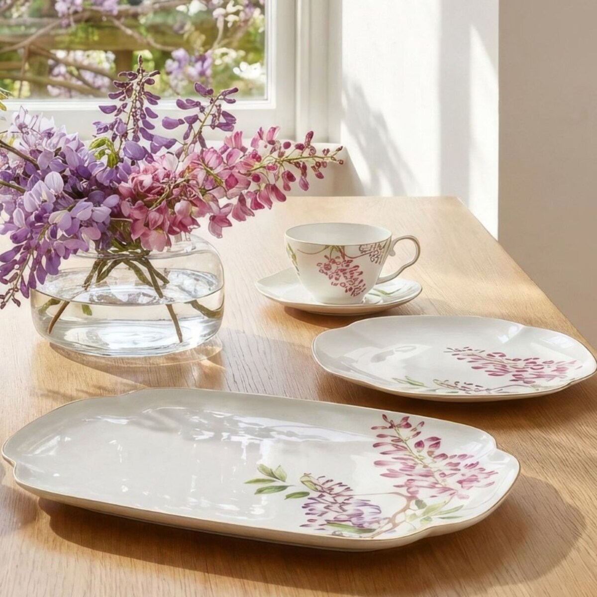 VILLA ITALIA Talerz deserowy porcelanowy 19 x 19 cm SENSUAL GARDEN