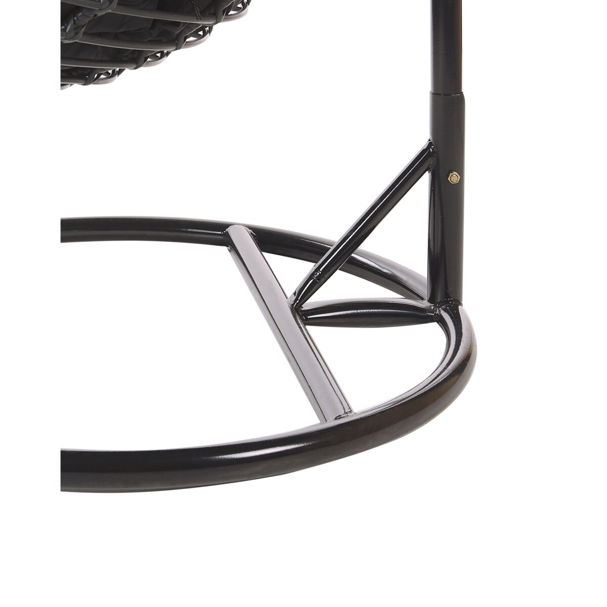 Fotel wiszący ze stojakiem ASPIO Technorattan Czarny