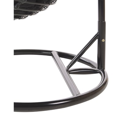 Fotel wiszący ze stojakiem ASPIO Technorattan Czarny