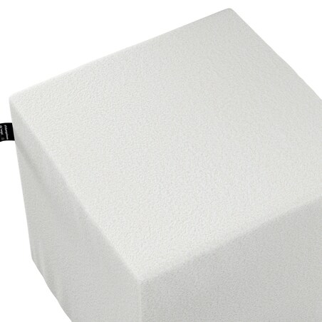 Puf kostka Nano, biały, 40 x 40 x 40 cm, Boucle
