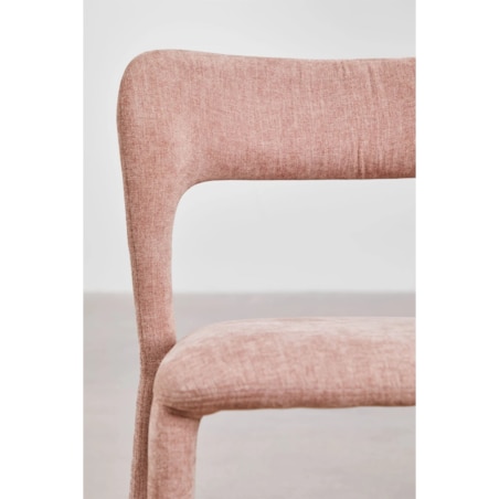 Krzesło do jadalni tapicerowane Brussels różowe