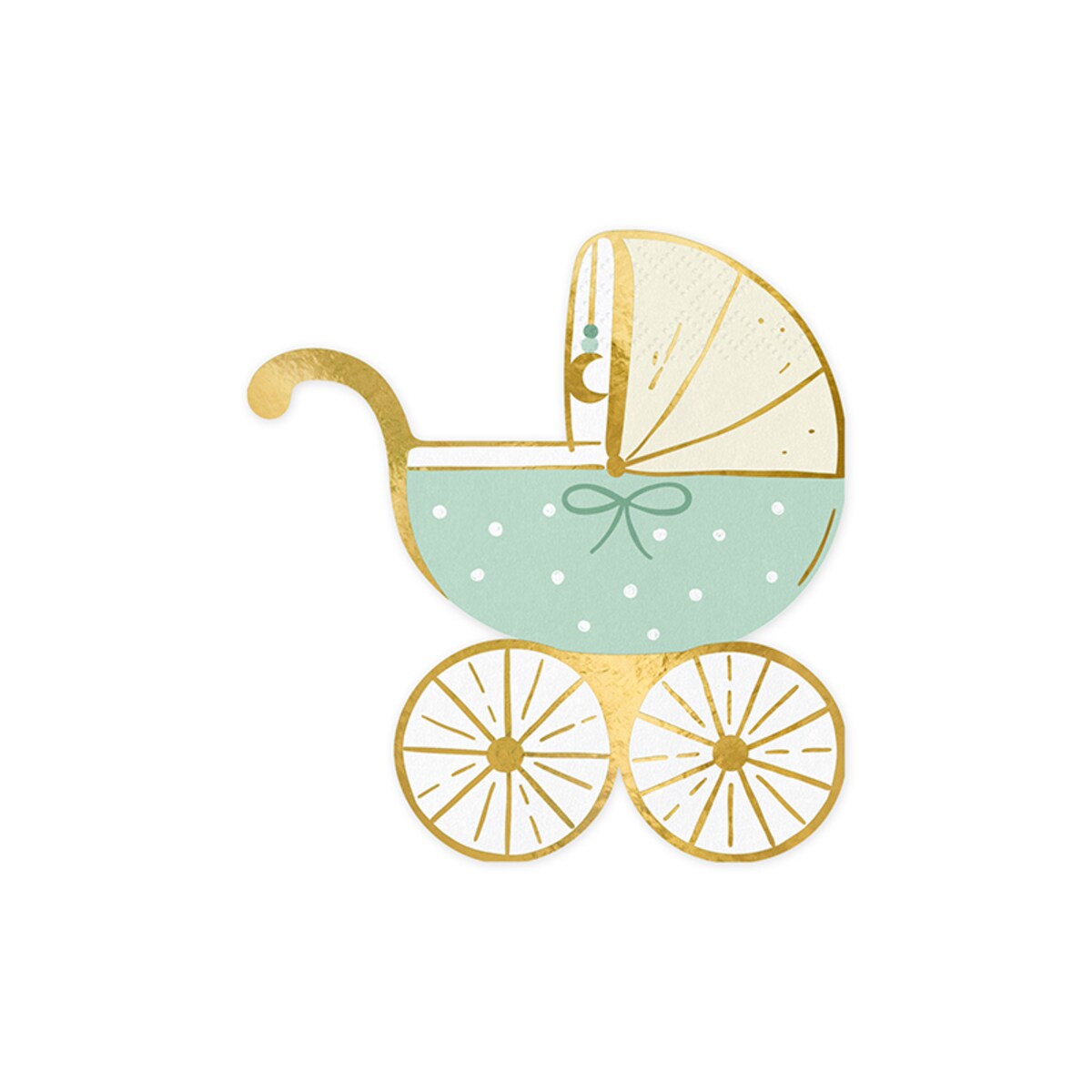 Serwetki Wózek, tiffany blue, 14x15 cm (1 op. / 20 szt.)