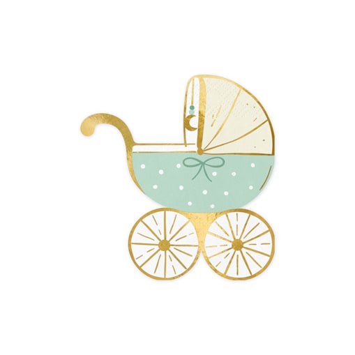 Serwetki Wózek, tiffany blue, 14x15 cm (1 op. / 20 szt.)