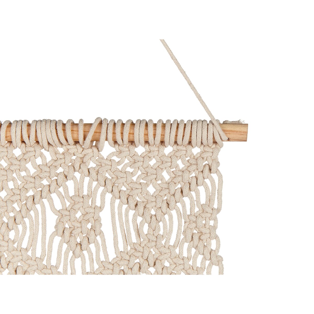 Dekoracja ścienna makrama bawełniana beżowa KALERI