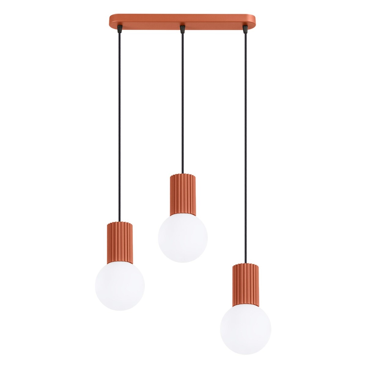 Lampa wisząca HALO 3L ochra czerwona