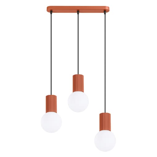 Lampa wisząca HALO 3L ochra czerwona