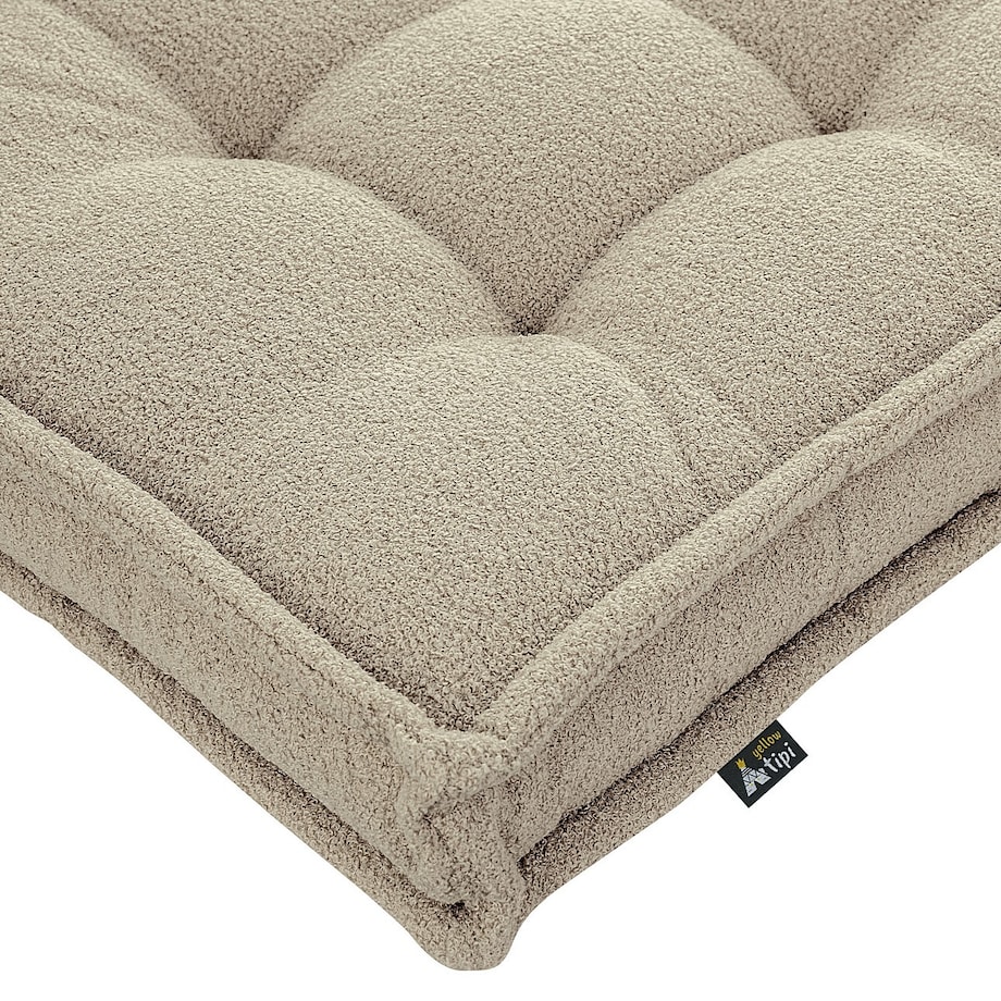 Materac francuski, ciemny beż, 120x60x10cm, Boucle