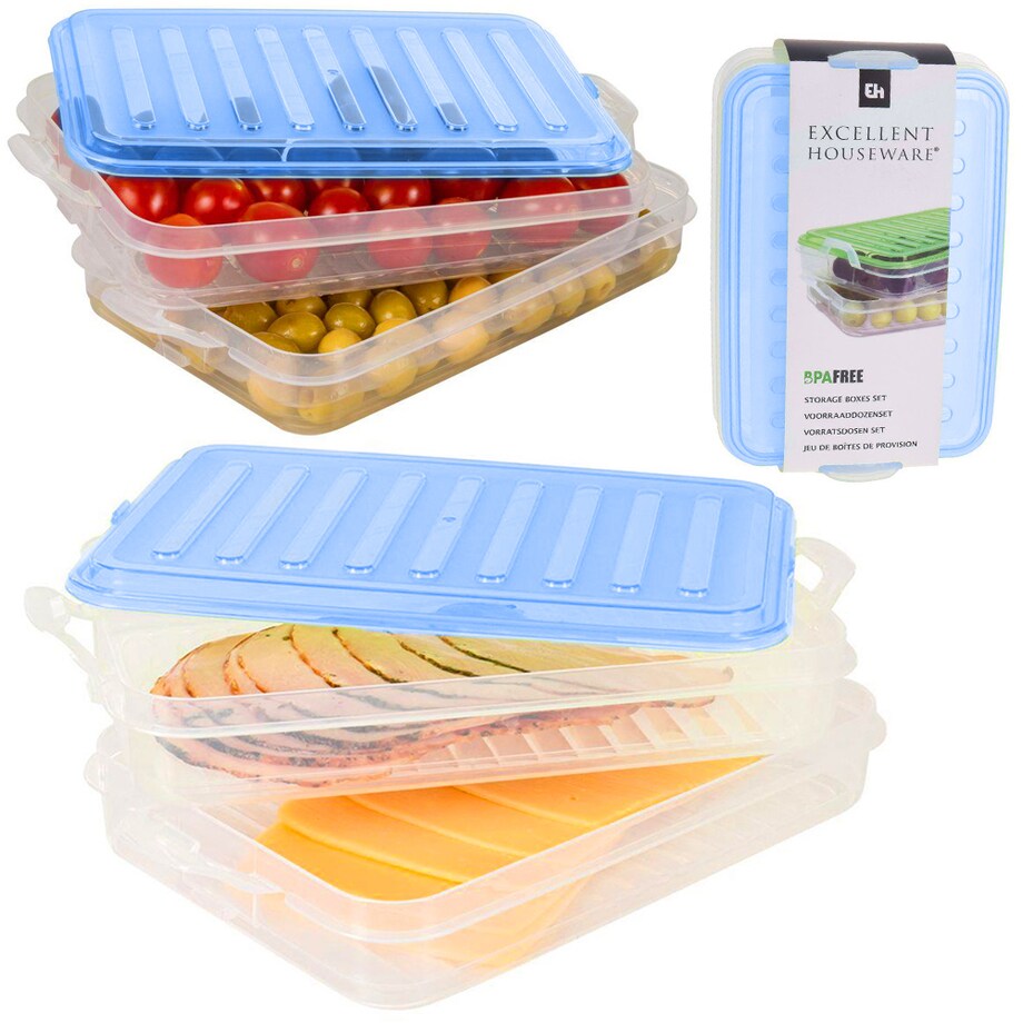 Pojemnik Do Lodówki Na Wędliny Ser Warzywa Do Przechowywania 2 Poziomowy