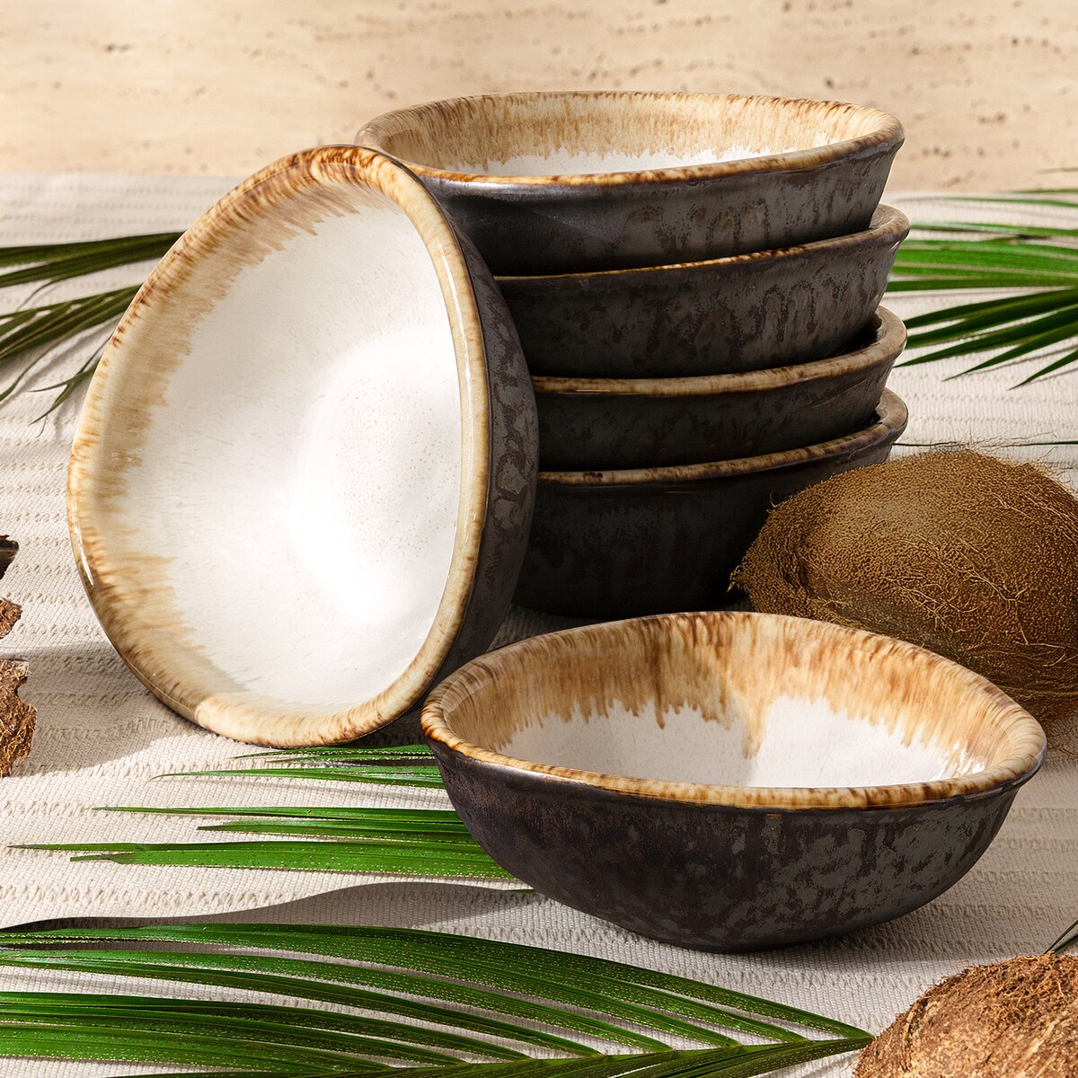 Konsimo PRIMA Miska 6 szt., jasnobeżowy