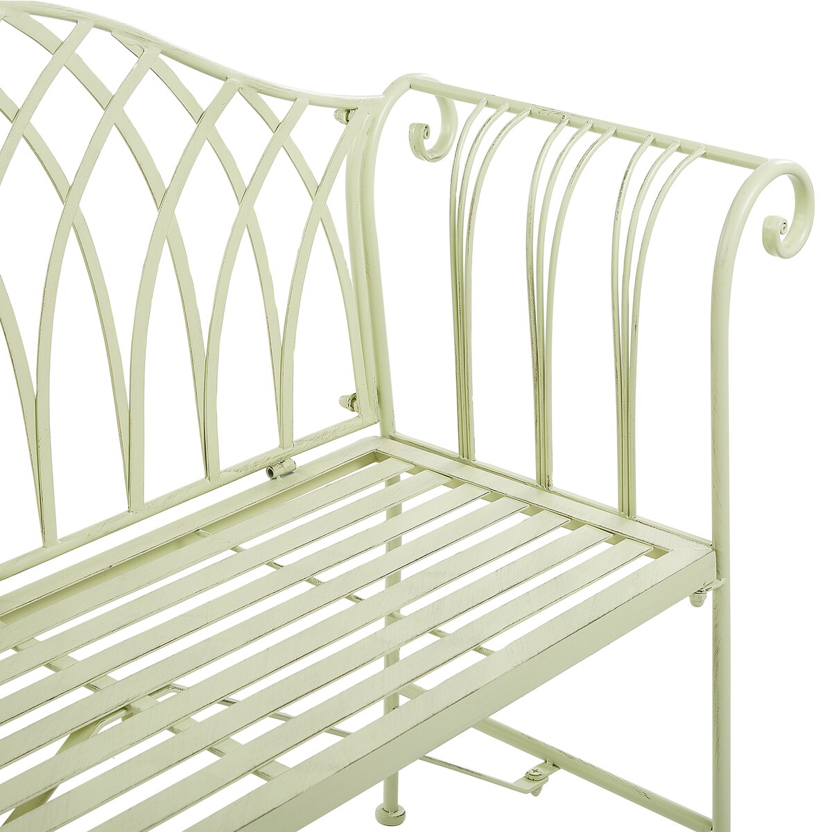 Ławka ogrodowa MILAZZO 130 cm Metal Jasnozielony