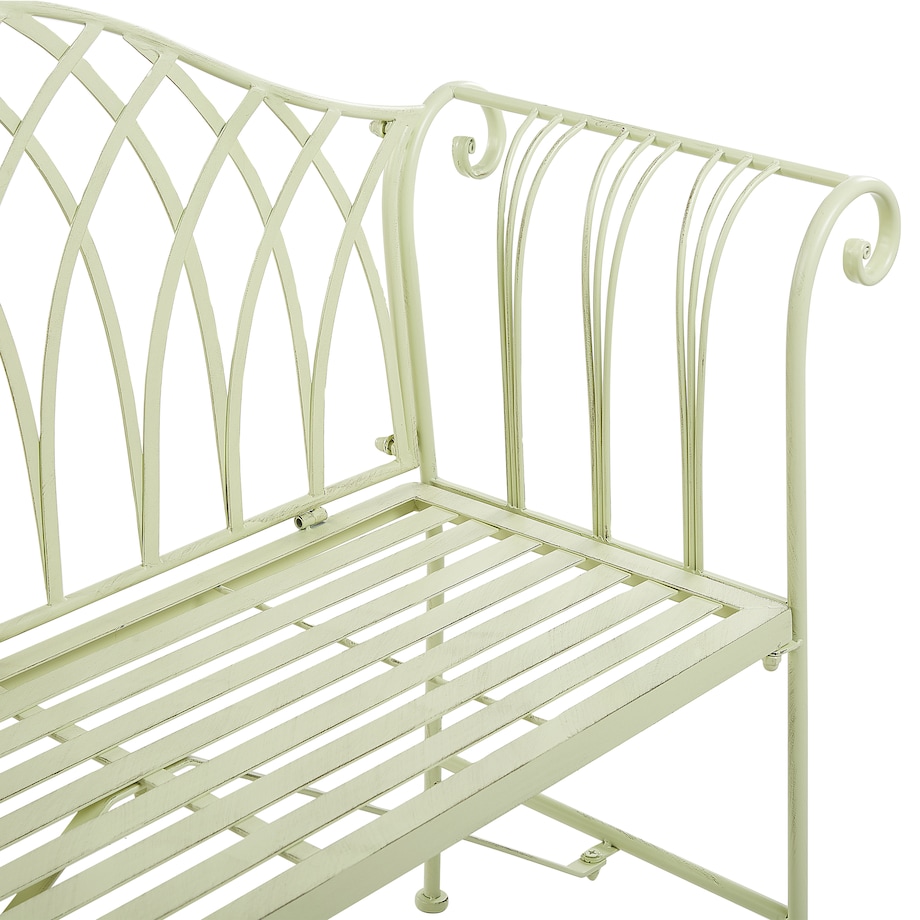 Ławka ogrodowa MILAZZO 130 cm Metal Jasnozielony