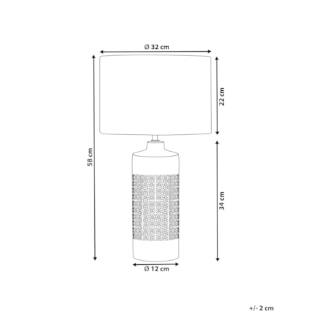 Lampka nocna ceramiczna biała ANSEBA