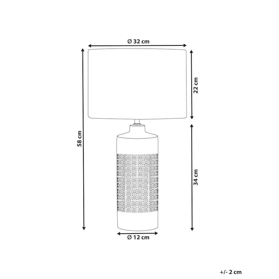 Lampka nocna ceramiczna biała ANSEBA