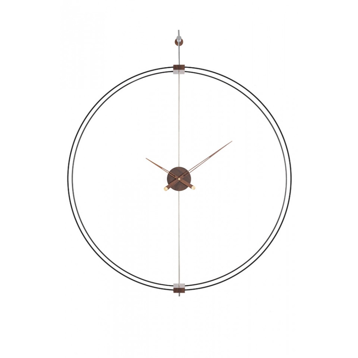 Zegar ścienny Doble Ring DW8211-90 obręcz drewno mosiądz, King Home