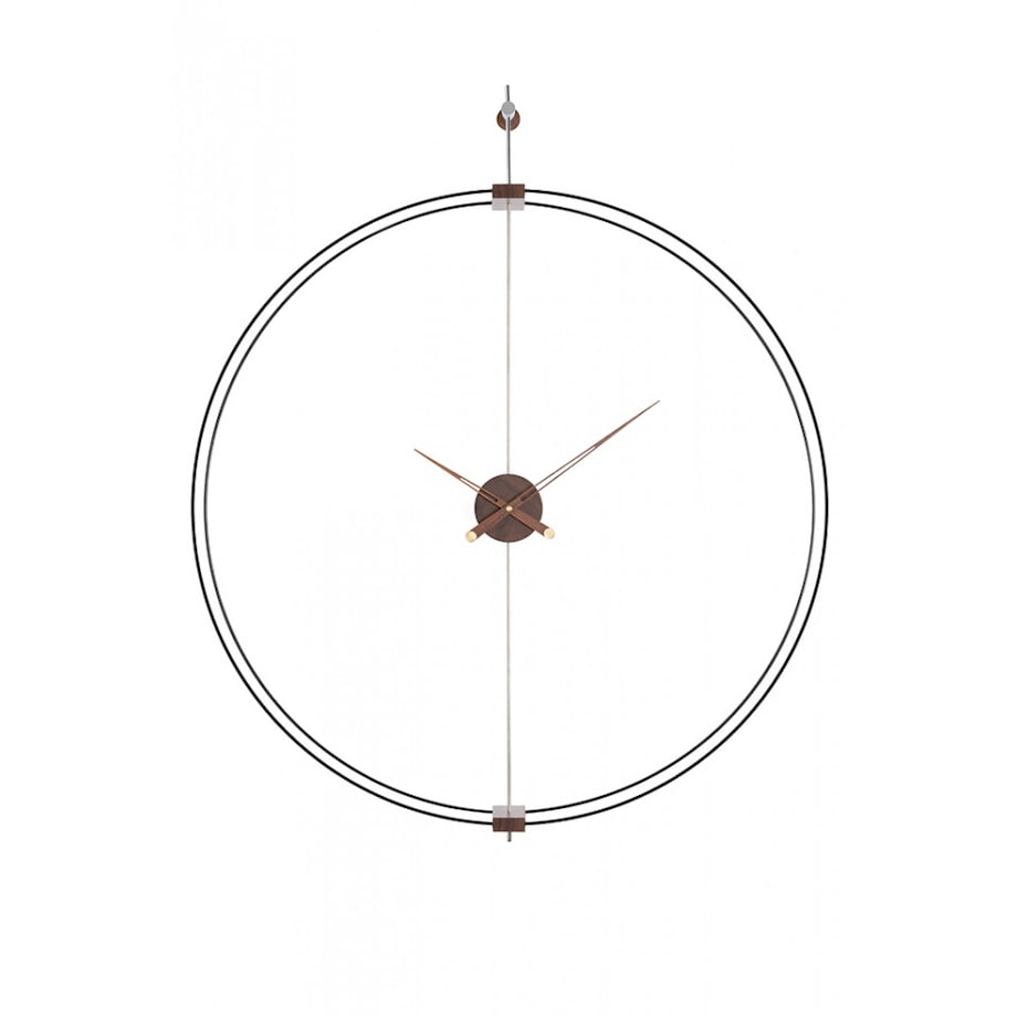 Zegar ścienny Doble Ring DW8211-90 obręcz drewno mosiądz, King Home