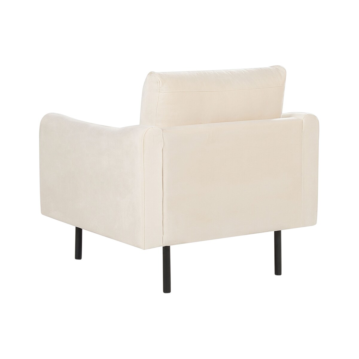 Fotel welurowy jasnobeżowy VINTERBRO