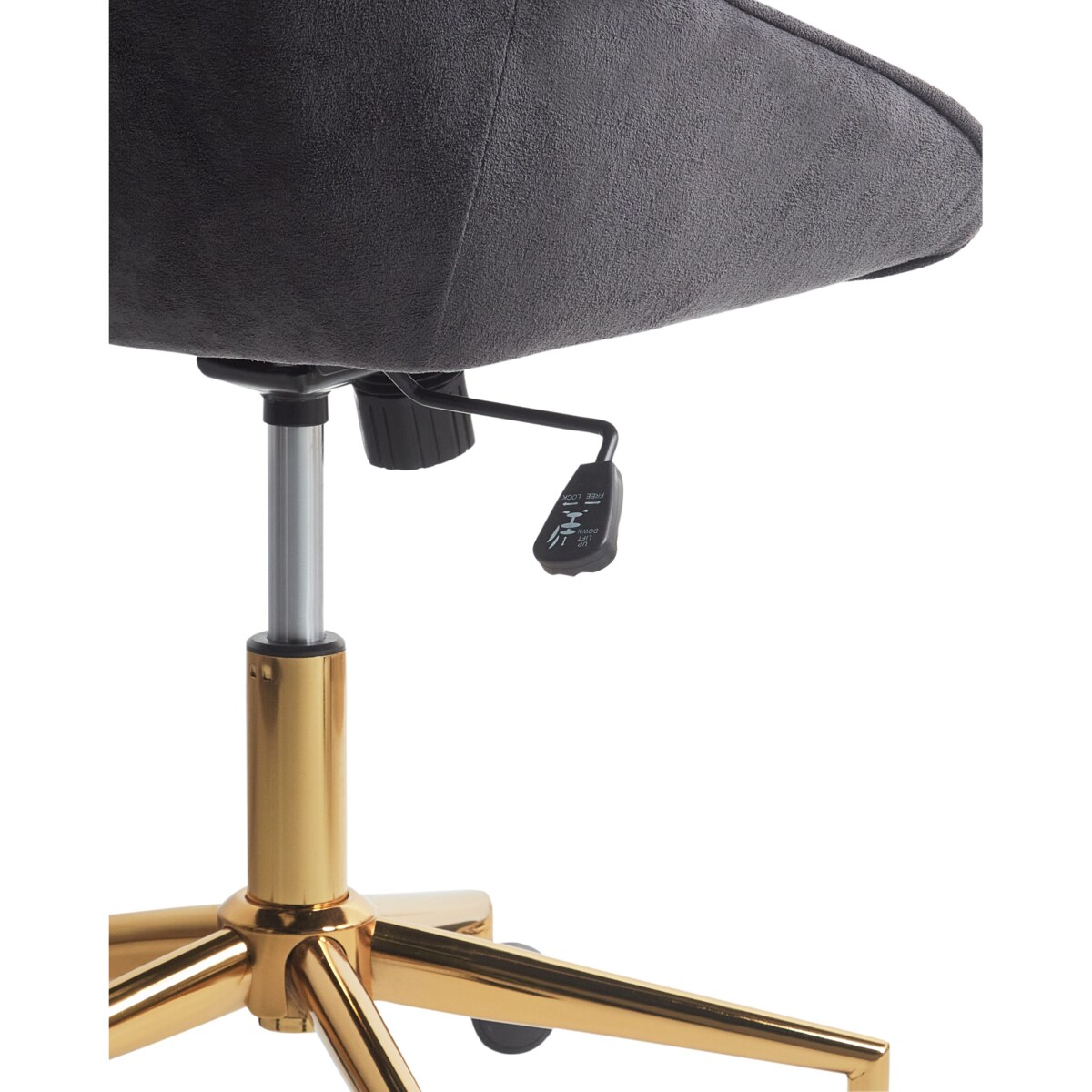 Krzesło biurowe Obrotowy BARDSDALE Welur Ciemnoszary