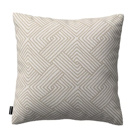 Poszewka Kinga na poduszkę 43x43 beżowo-kremowe geometryczne wzory