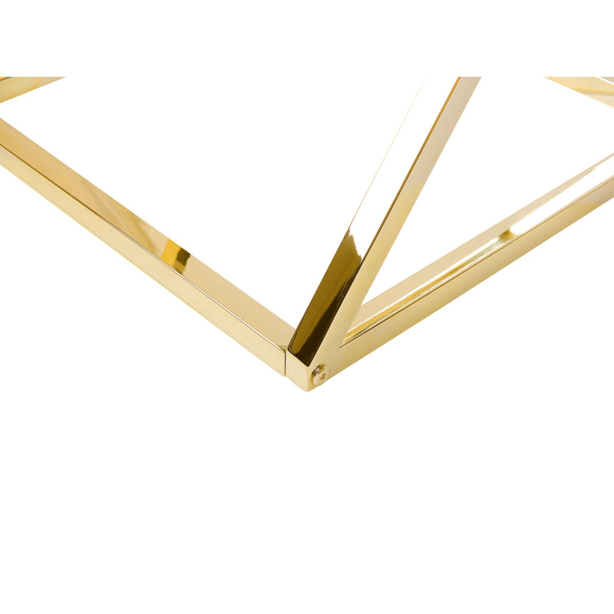 Stolik pomocniczy szklany złoty BEVERLY