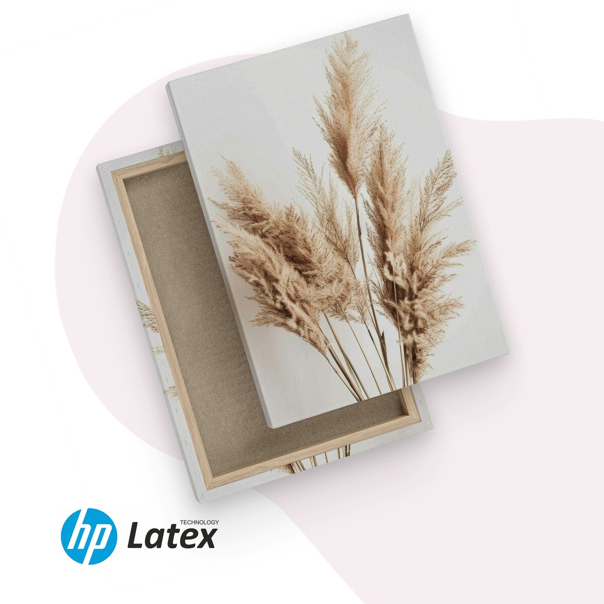 3x Obraz Do Sypialni Set Trawa Pampasowa Kwiaty Rośliny Styl Boho 30x40cm