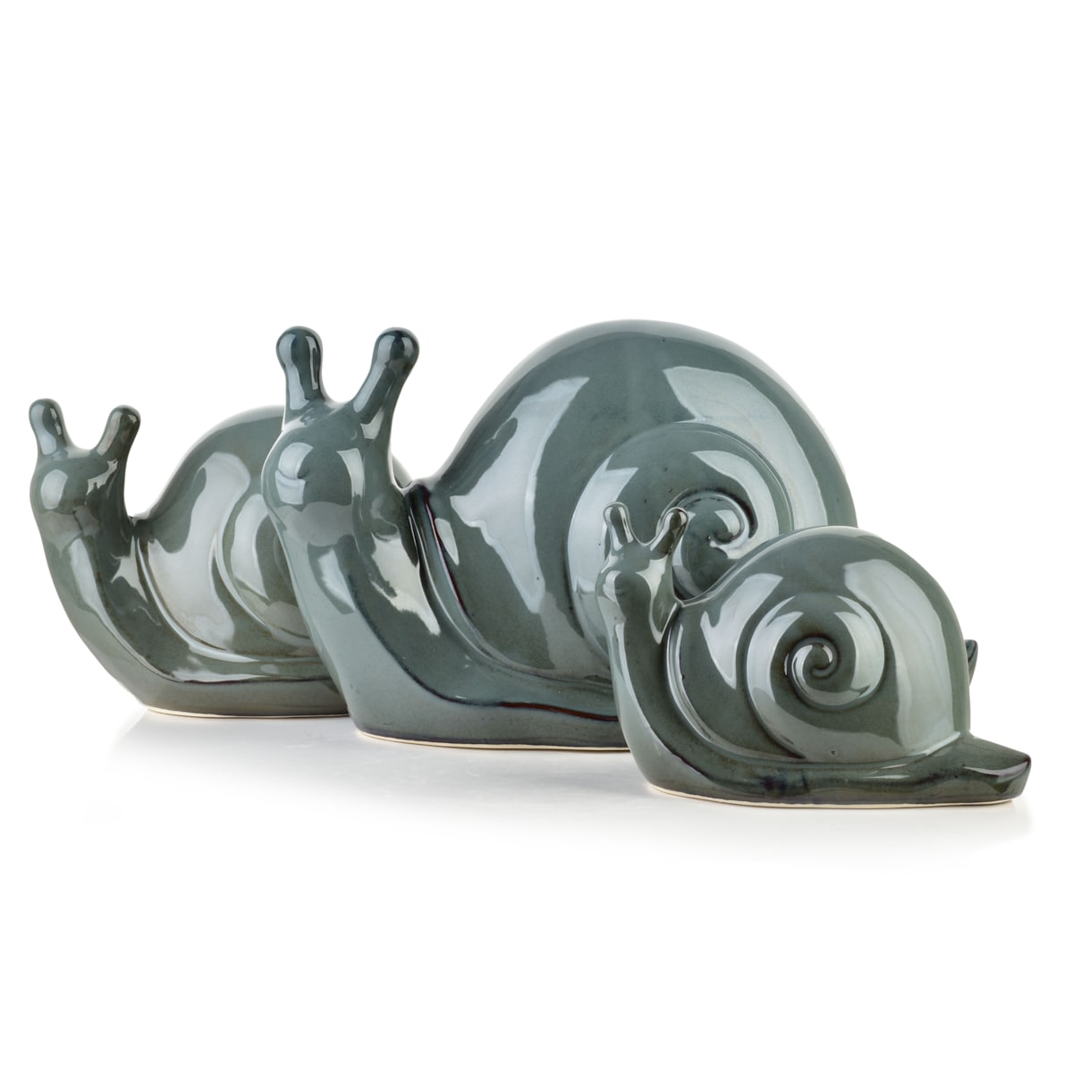 MAVE BLUE Figura ślimak ceramiczny 19x11x11cm