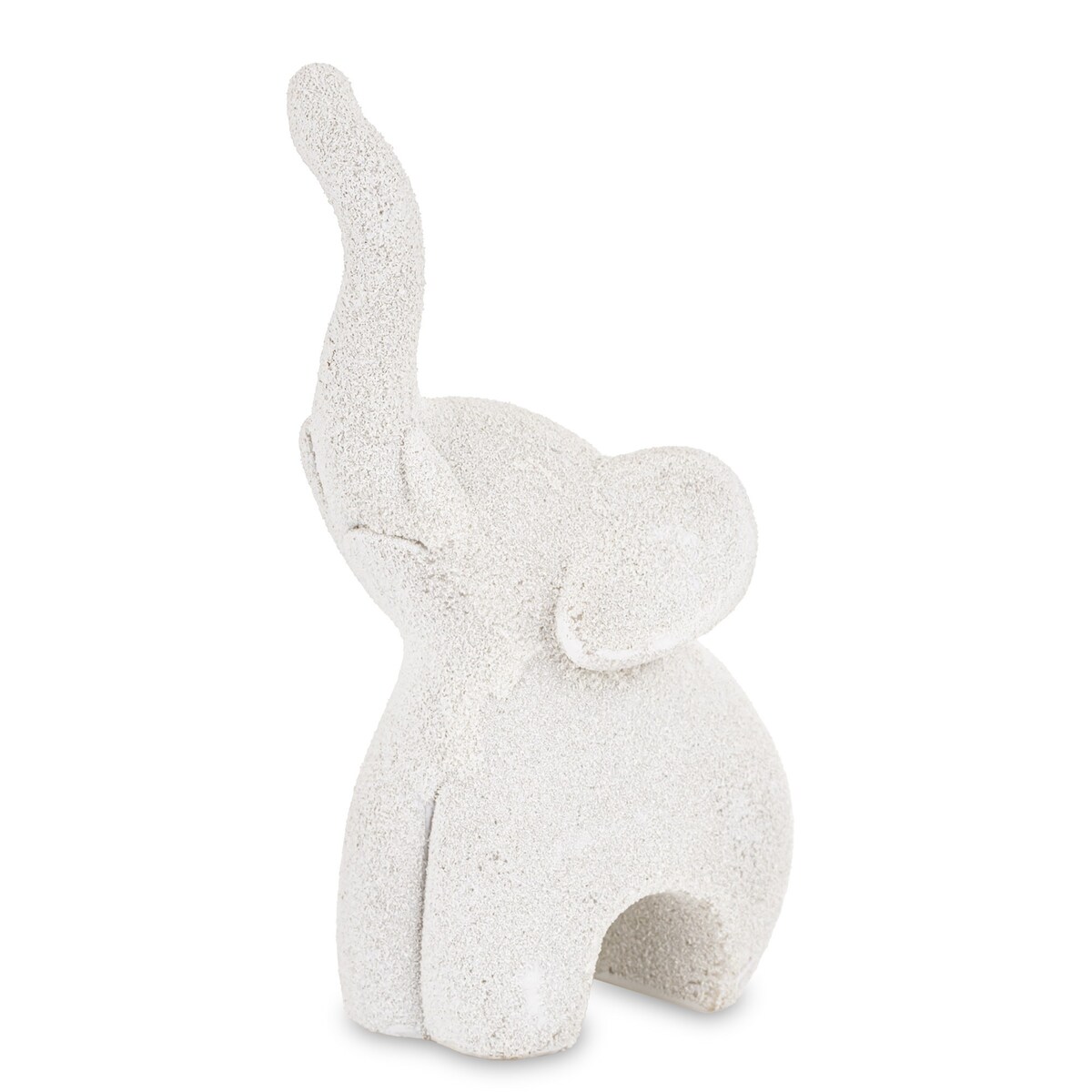 Dekoracja - figurka 14x5,5x10 cm ELEFANTI - słonik z podniesioną trąbą