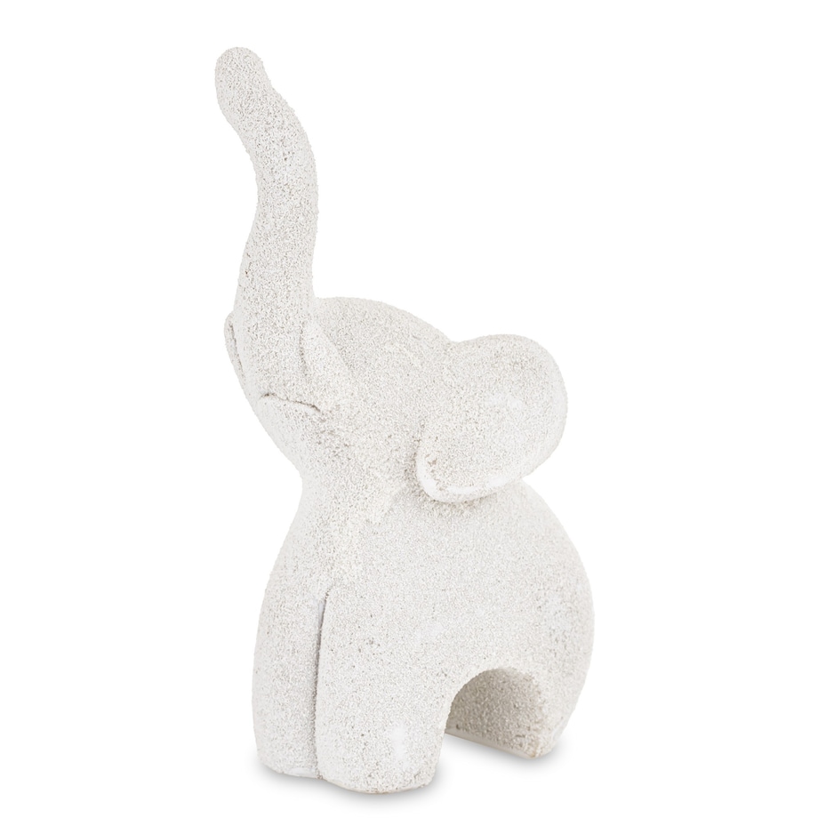 Dekoracja - figurka 14x5,5x10 cm ELEFANTI - słonik z podniesioną trąbą
