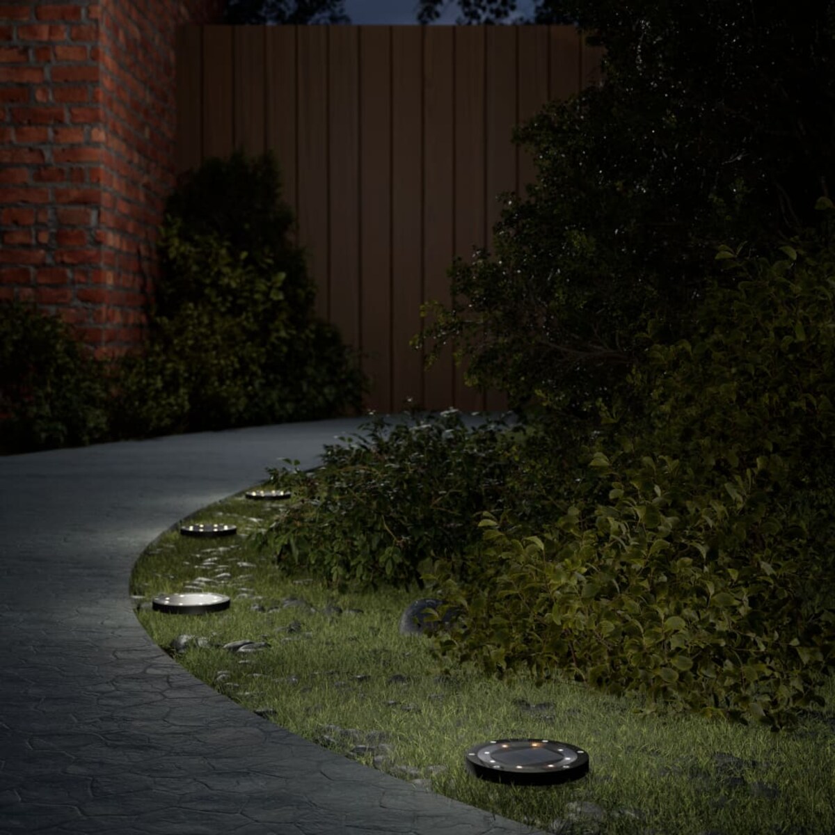 vidaXL Solarne lampki gruntowe, z kolcami, 4 szt., ciepłe białe