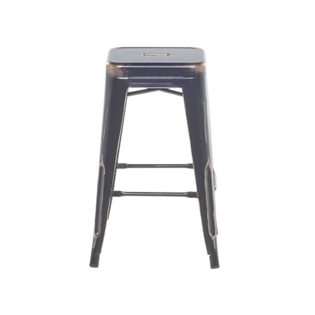 Zestaw 2 stołków barowych metalowych 60 cm czarno-złoty CABRILLO