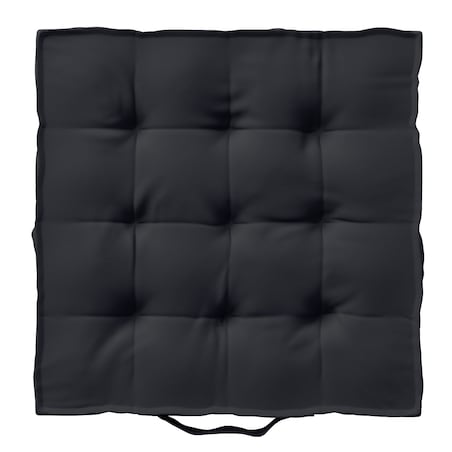 Poduszka na krzesło Kuba, czarny, 50 x 50 x 10 cm, Crema