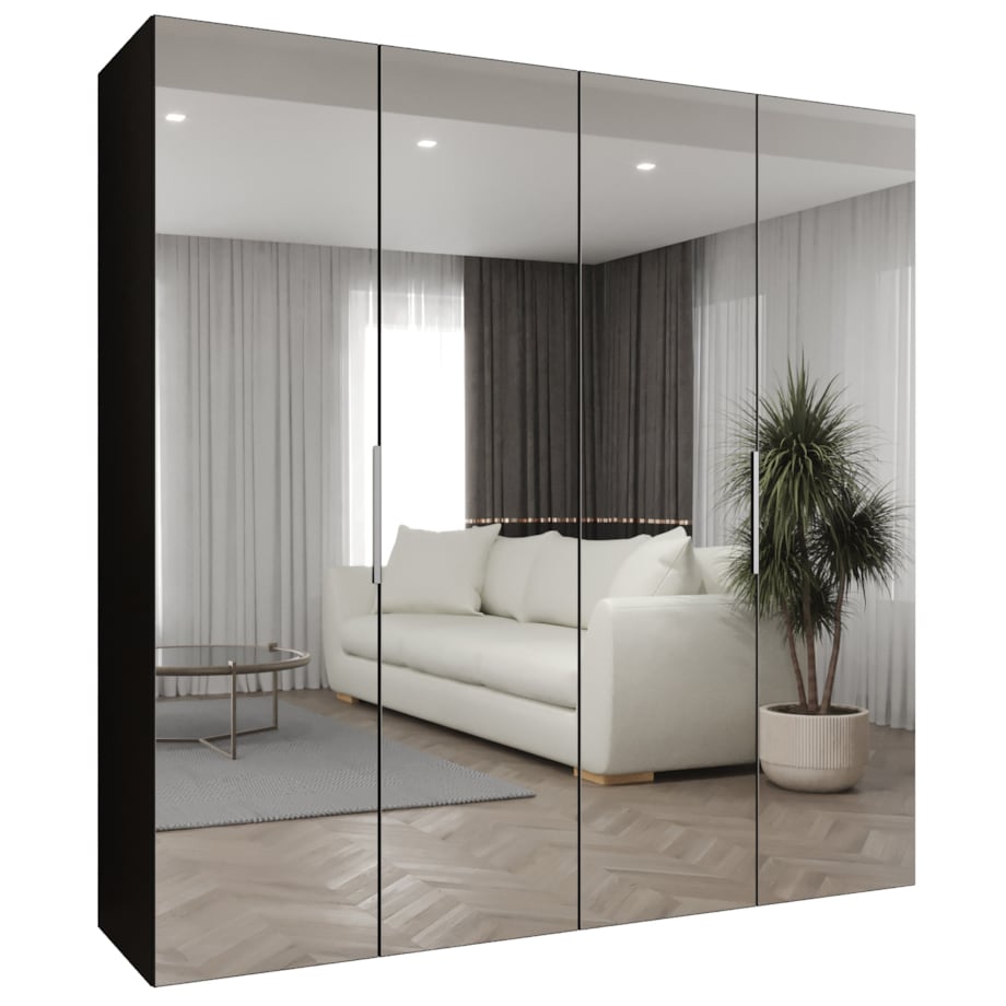 Szafa uchylna otwierana MARBELLA 3 200 wys. 202 cm Czarny + u. Kaszmir