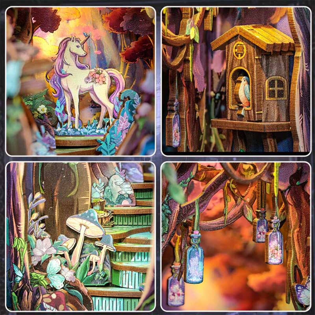 Miniaturowy domek Book Nook - Leśny świat baśni - CuteBee